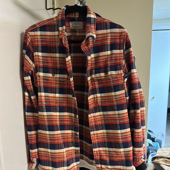 NWOT Everlane men’s plaid shirt jacket style 100% cotton sz large - Picture 5 of 5